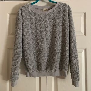 Eyelash Couture Textured Velour Sweater